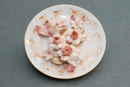 Gold Floral Plate